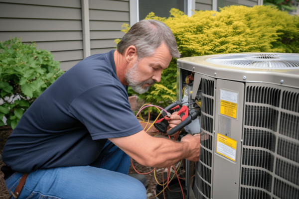 air-conditioner-repair-man-fixing-the-condensor-unit